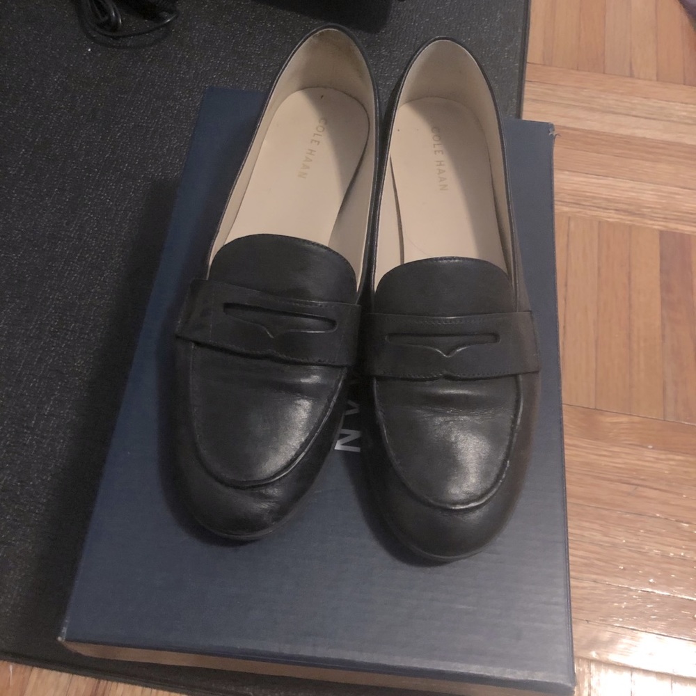 Cole Haan Black Leather Loafers